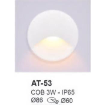 Đèn âm cầu thang cao cấp COB 3W - IP65 - Ø86, khoét lỗ Ø60 - vỏ trắng AT-53