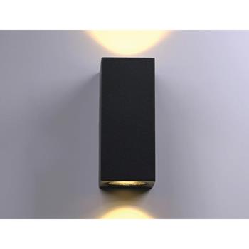 Đèn tường chống nước 6W, màu đen cát, ánh sáng vàng B047