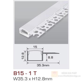 Thanh nhôm led uốn cong âm viền B15-1T B15-1T