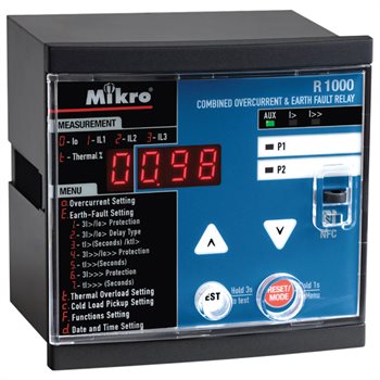 Rơle bảo vệ quá dòng và chạm đất Mikro R1000-230A (50G, 50P, 50N, 51G, 51P, 51N, CLP, 50BF, 49RMS) R1000-230A