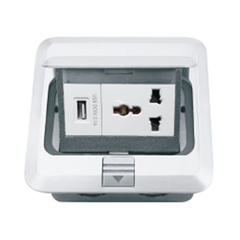 Bộ ổ cắm âm sàn 3 chấu + USB Uten S-Z13/USB S-Z13/USB