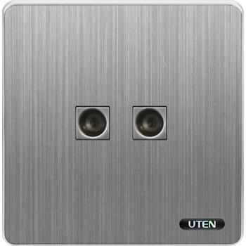 Bộ ổ cắm đôi tivi S300 UTEN S300G-2TV