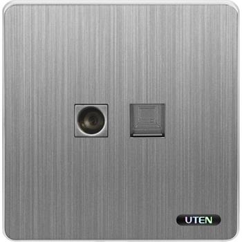Bộ ổ cắm tivi, mạng S300 UTEN S300-TVPC