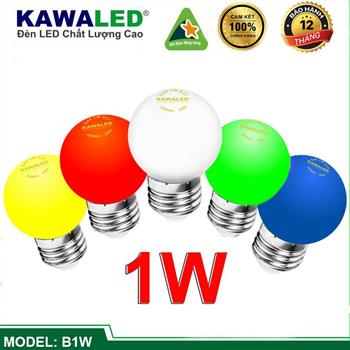 Bóng Led màu trang trí (led chanh) Kawaled B1W 1W B1W