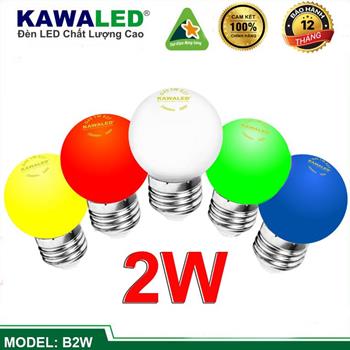 Bóng Led màu trang trí (led chanh) Kawaled B2W 2W B2W