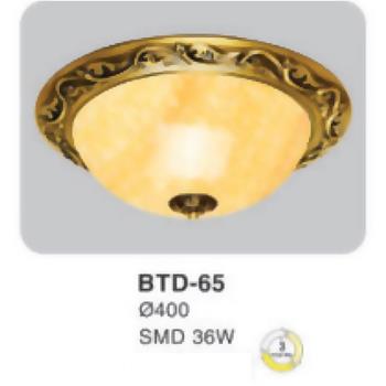 Đèn ốp trần đồng Ø400 - SMD 36W - 3 màu ánh sáng BTD-65