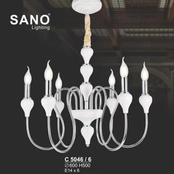 Đèn chùm nến Sano Ø600*H500, E14*L6 C 5046/6