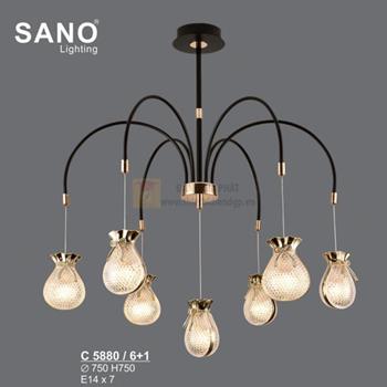 Đèn chùm Sano C 5880/6+1 Ø750*H750 E14*7 C 5880/6+1