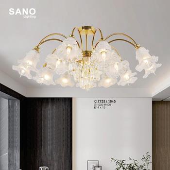 Đèn chùm pha lê nến Sano Ø1020*H400 - E14*15 C 7753/10+5