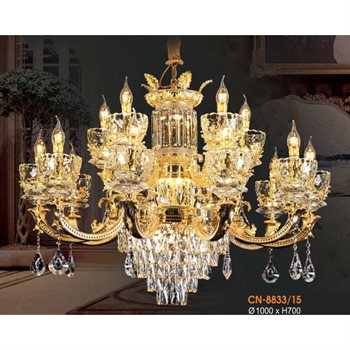Đèn chùm pha lê nến Veronia CN-8833/15 Ø1000*H700 CN-8833/15