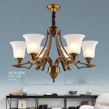 Đèn chùm cổ điển Hufa Ø750*H480, E27*6 CC 9123/6