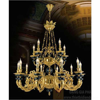 Đèn chùm đồng Ø1080*H1100+450, E14*15 CĐ 1086/10+5