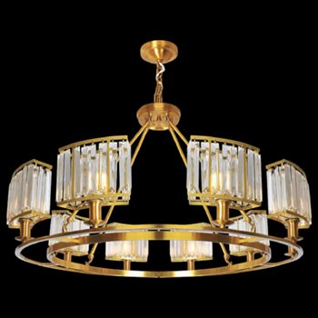 Đèn chùm đồng Andora CĐ-1167/8 Ø880*H55 E14*8 CĐ-1167/8