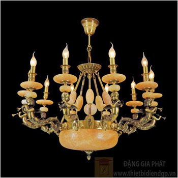 Đèn chùm đồng Ø900*H630+450, E14*10-E27*2 CĐ 1181/10