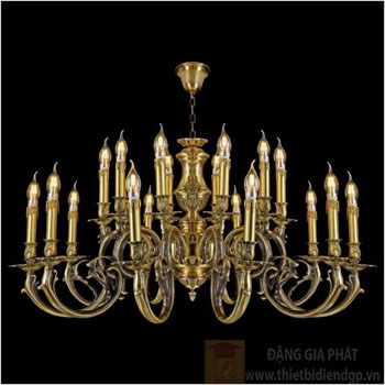 Đèn chùm đồng Ø1000*H500+450, E14*20 CĐ 1200/20