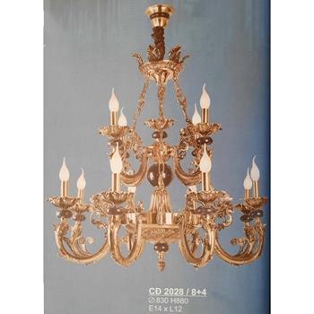 Đèn chùm đồng Sano Ø830*H880mm, E14*L12 CĐ 2028/8+4