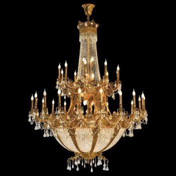 Đèn chùm pha lê EUROTO Ø1200*H1300+500 - E14*18+12 đồng nguyên chất CD-389/18