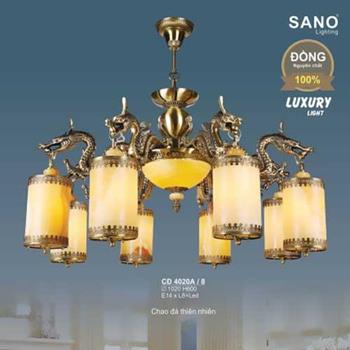 Đèn chùm đá Sano Ø1020xH600mm E14x8 + LeD CĐ 4020A / 8