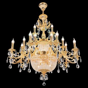 Đèn chùm đồng pha lê nến Ø1100*H1200+500 - E14*25+6 CD-458/25