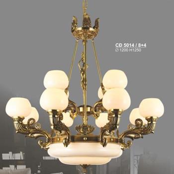 Đèn chùm đồng Sano Ø1200*H1250, E14*L12 CĐ 5014/8+4