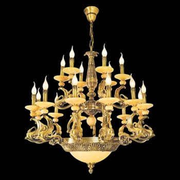 Đèn Chùm Đồng Nến Ø950 x H1100 CD-777/12+6