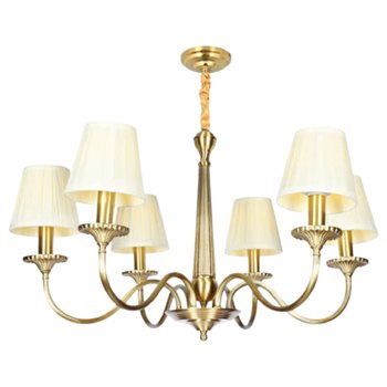 Đèn chùm đồng Andora CĐ-8205/6 Ø750*H450 + 500 E14*6 CĐ-8205/6