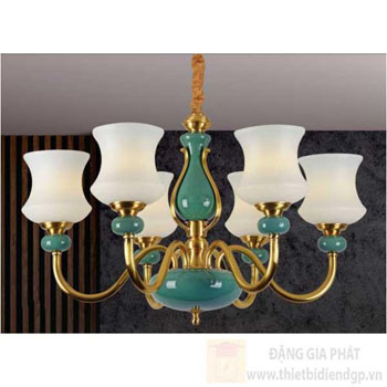 Đèn chùm đồng Ø750*H460+450, E27*6 CĐ 881/6