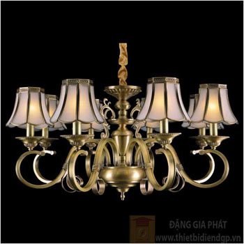 Đèn chùm đồng Ø800*H450+450, E14*8 CĐ 9003/8