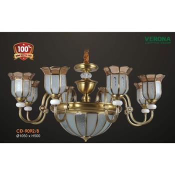 Đèn chùm đồng Verona Ø1050*H500 CĐ-9092/8