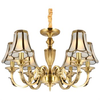 Đèn chùm đồng thủy tinh Andora CĐ-D0996/6 Ø750*H430 + 500 E14*6 CĐ-D0996/6