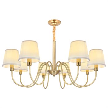 Đèn chùm đồng thủy tinh Andora CĐ-D8203/8 Ø680 x H330 + 500 E14 x 8 CĐ-D8203/8