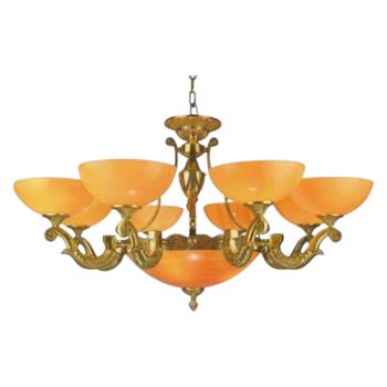 Đèn Chùm Đồng - Chao Đá Ø900*H650+500 - E27*11 CD-735/8