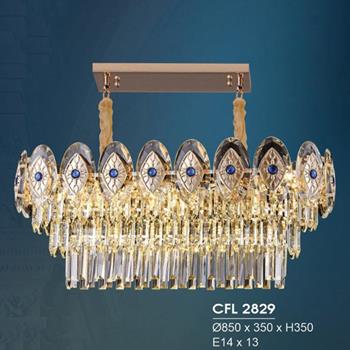 Đèn chùm pha lê Hufa Ø850*350*H350 - E14*13 CFL 2829