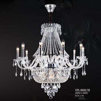 Đèn chùm pha lê Hufa Ø950*H950, E14*16 CFL 3532/10