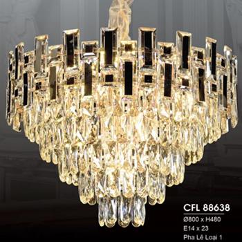 Đèn chùm pha lê Ø800*H480, E14*23 CFL 88638