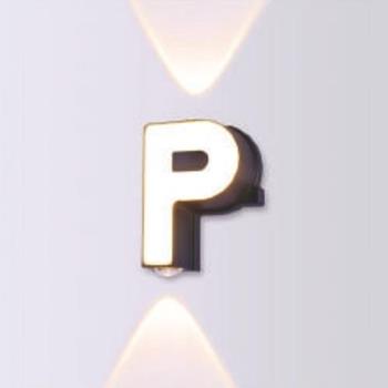 Đèn vách Led trang trí CHỮ P 10W - 3000k CHỮ P