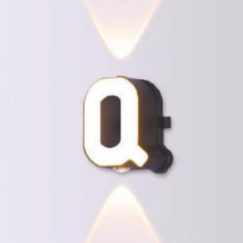 Đèn vách Led trang trí CHỮ Q 10W - 3000k CHỮ Q