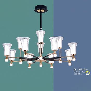 Đèn chùm LED 225W Sano Ø930*H450 - 3 màu ánh sáng CL 1667/8+4
