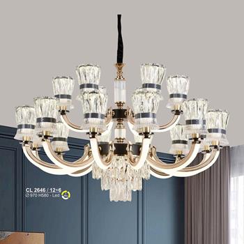 Đèn chùm led Sano Ø970*H580 - 3 màu CL 2646/12+6