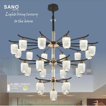 Đèn chùm Sano LED 640W - 3 màu ánh sáng Ø1150*H1000, có remote CL 5069/12+8+4+1