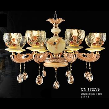 Đèn Chùm Nến Ø820*H480+400, E14*8 CN 1727/8