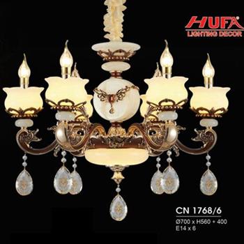 Đèn Chùm Nến Ø700*H560+400, E14*6 CN 1768/6