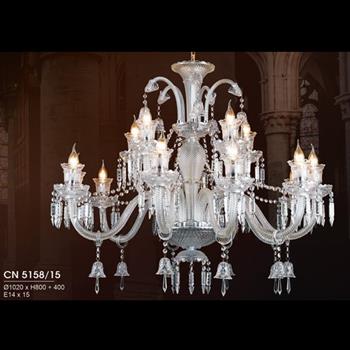 Đèn Chùm Nến Ø1020*H800+400, E14*15 CN 5158/15