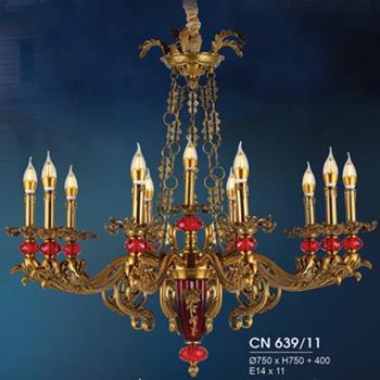 Đèn Chùm Nến Ø750*H750+400, E14*11 CN 639/11