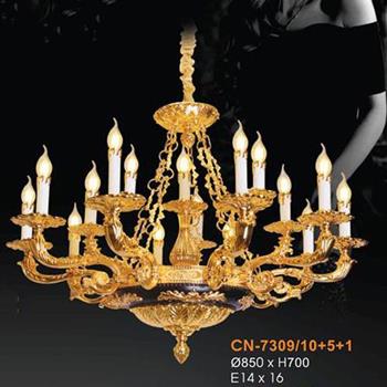 Đèn chùm nến Ø850xH700, E14x16 CN-7309/10+5+1