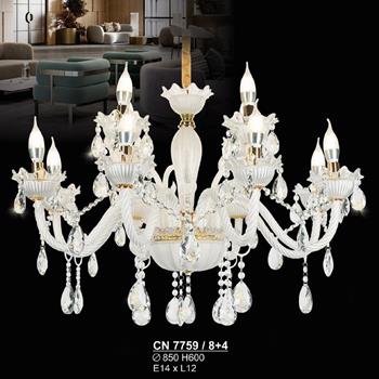 Đèn chùm nến Sano Ø850*H600 - E14*12 CN 7759/8+4