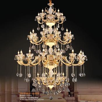 Đèn chùm nến Verona Ø1500*H2200 CN-8120/5+15+10+5