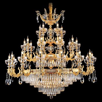 Đèn chùm nến đồng Verona Ø1500*H1200, Pha Lê: K9A1, Đá Malachite CNĐ-3338/30