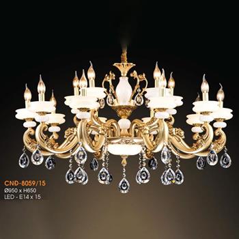 Đèn chùm nến đồng Verona Ø950*H650, Led - E14*15 CNĐ-8059/15