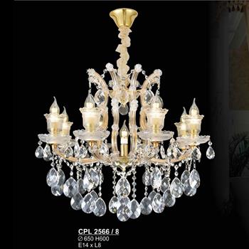 Đèn chùm pha lê SANO Ø650*H600 - E14*L8 CPL 2566/8